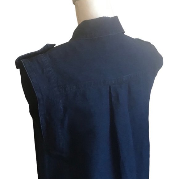 BR Navy Linen Mariner Shift Minidress - Picture 5 of 7